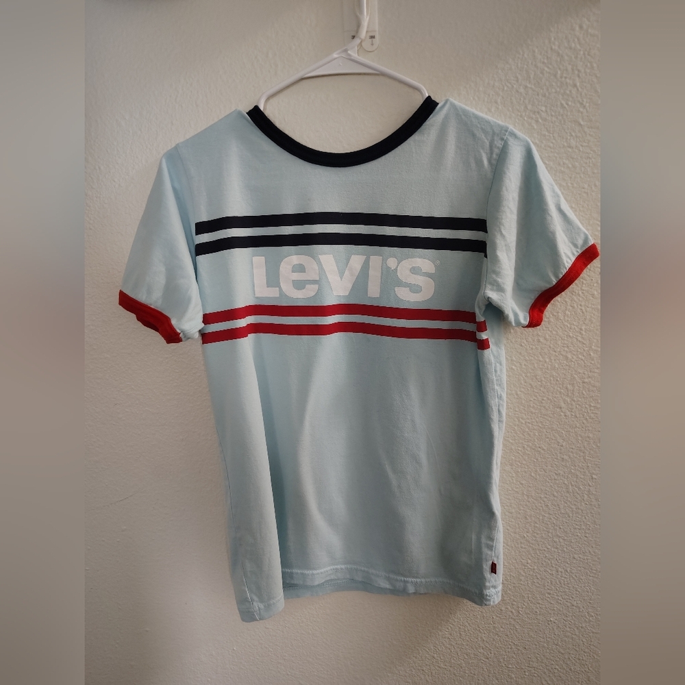 Levi's Blue and Red Short Sleeve Tee